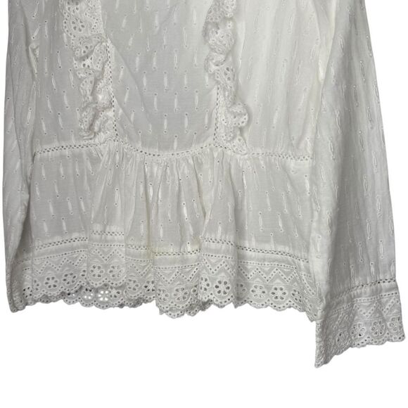 Anthropologie Meadow Rue Cream Lace Blouse sz 10 - Picture 4 of 7